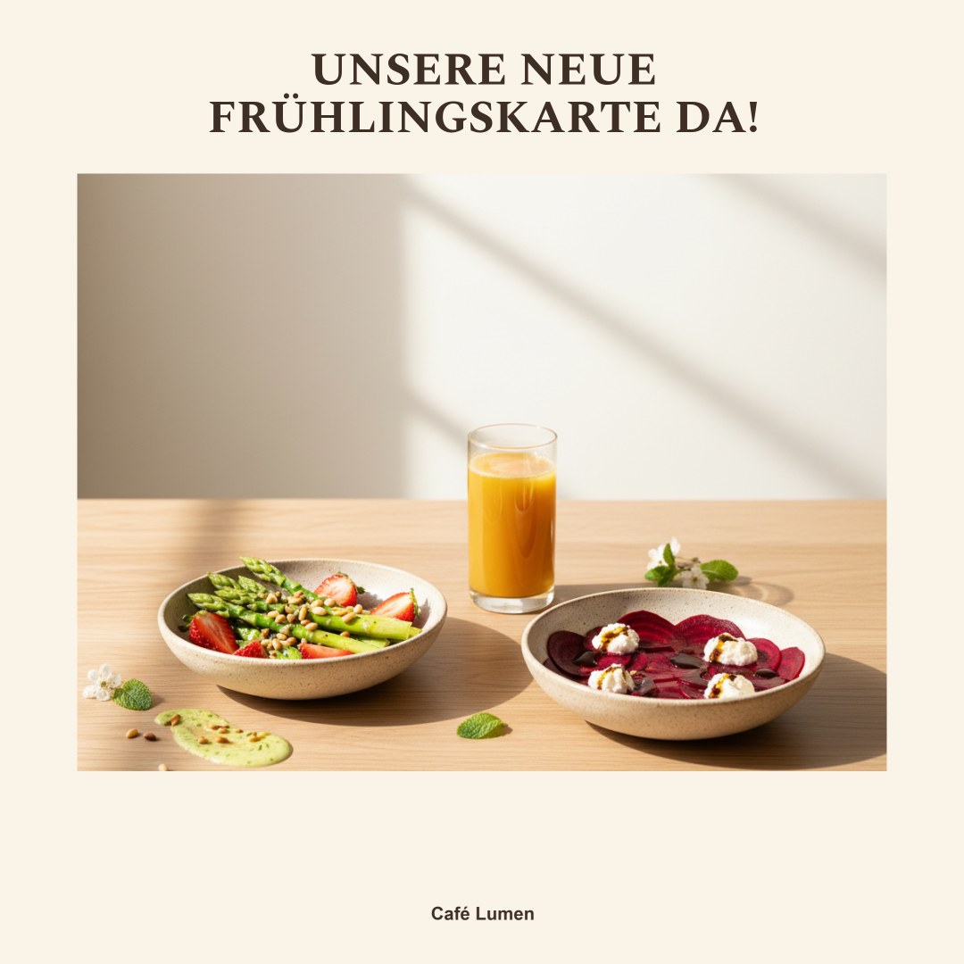 Beispiel-Post: Café Lumen — Frühlings­karte