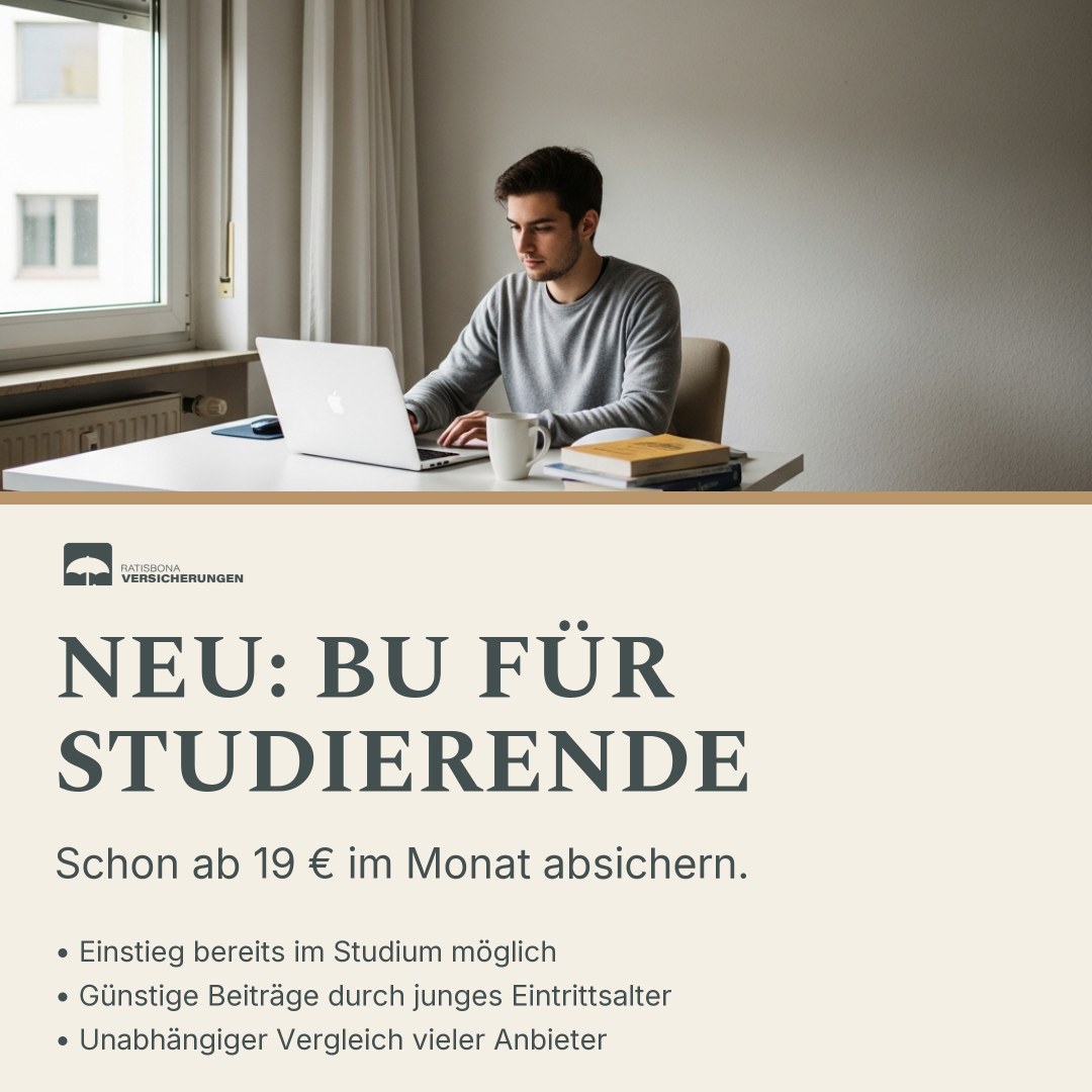 Beispiel-Post: Ratisbona Versicherungen — Neu: BU für Studierende